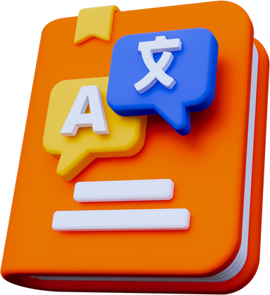 Language Book 3D Icon