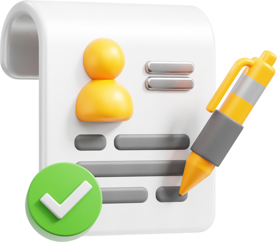 Writing CV 3D Icon