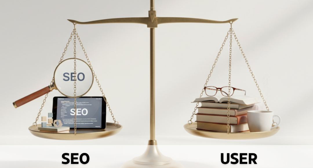 SEO vs. Reader Experience image by Text and Arts Solutions