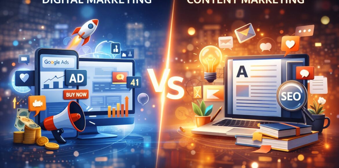Digital Marketing vs Content Marketing